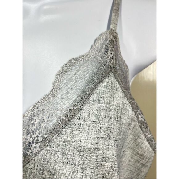 bishop + young Light Gray Cami/Tank with Lace New S - Picture 4 of 9
